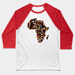 Map Of Africa Abstract Art Baseball T-Shirt